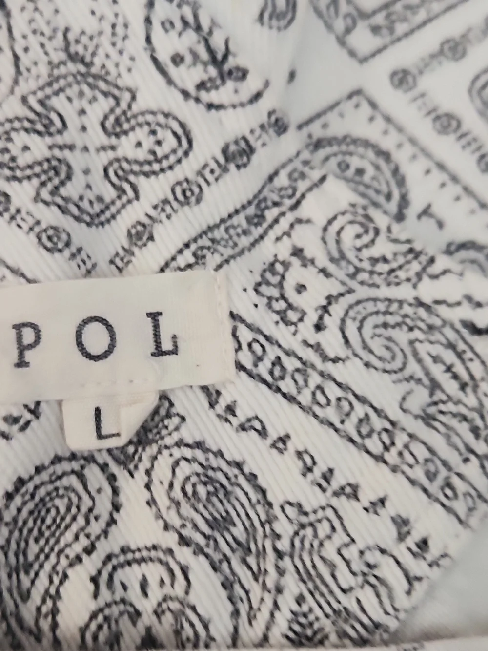 POL White and Black Bandana Print Short Overalls - Picture 3 of 3